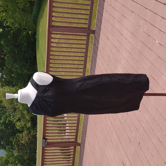 💜VINTAGE💜 EVAN PICONE Brocade One Shoulder Sheath Dress - Picture 3 of 16